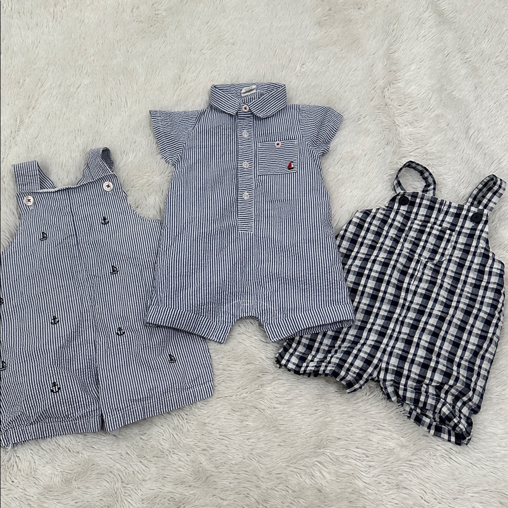 🎾 Bundle of 3 Starting Out Rompers Size 12-24 months